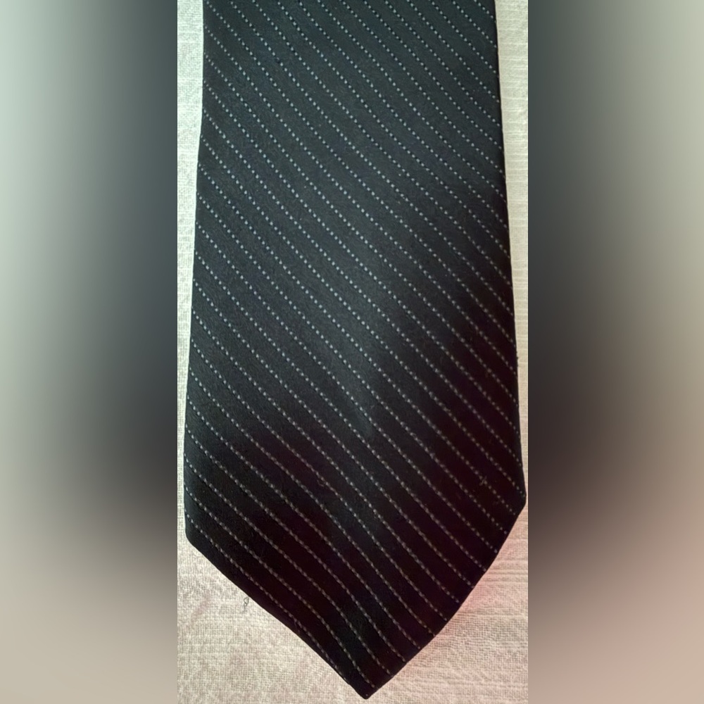 George Black and Gray Striped Men's Tie